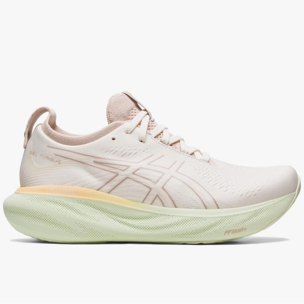 Womens Asics Gel Nimbus Sz 9.5 cream/fawn wonderful condition with box